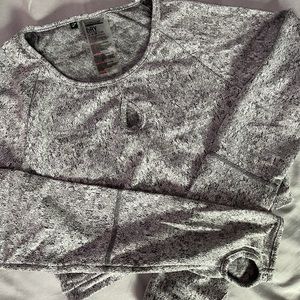 Gymshark Fleur texture long sleeve crop top
